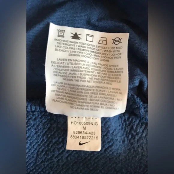 Nike | Women’s red label royal blue pullover hoodie with side pockets, size M - Picture 15 of 15